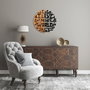 Wallity i Love My World - 330 Escultura de pared Negro y Nogal